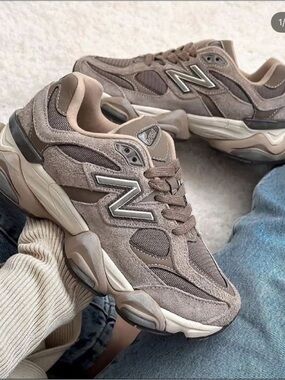 New Balance 9060 U9060PB Mushroom Brown Beige Suede Mesh Mens Sz M7.5